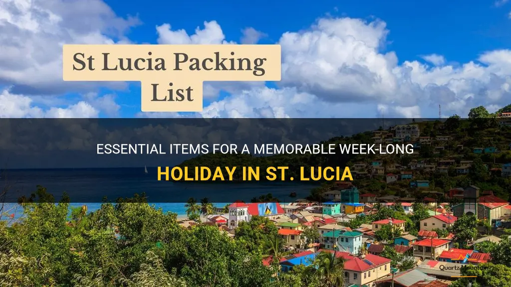 what to pack for a week holiday in st lucia