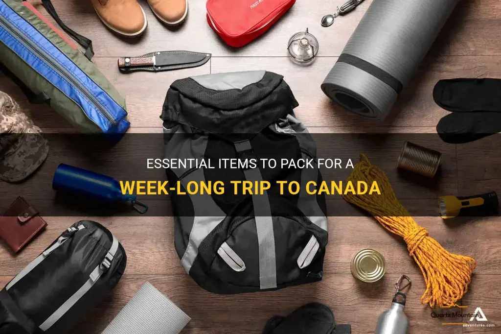 what to pack for a week in canada