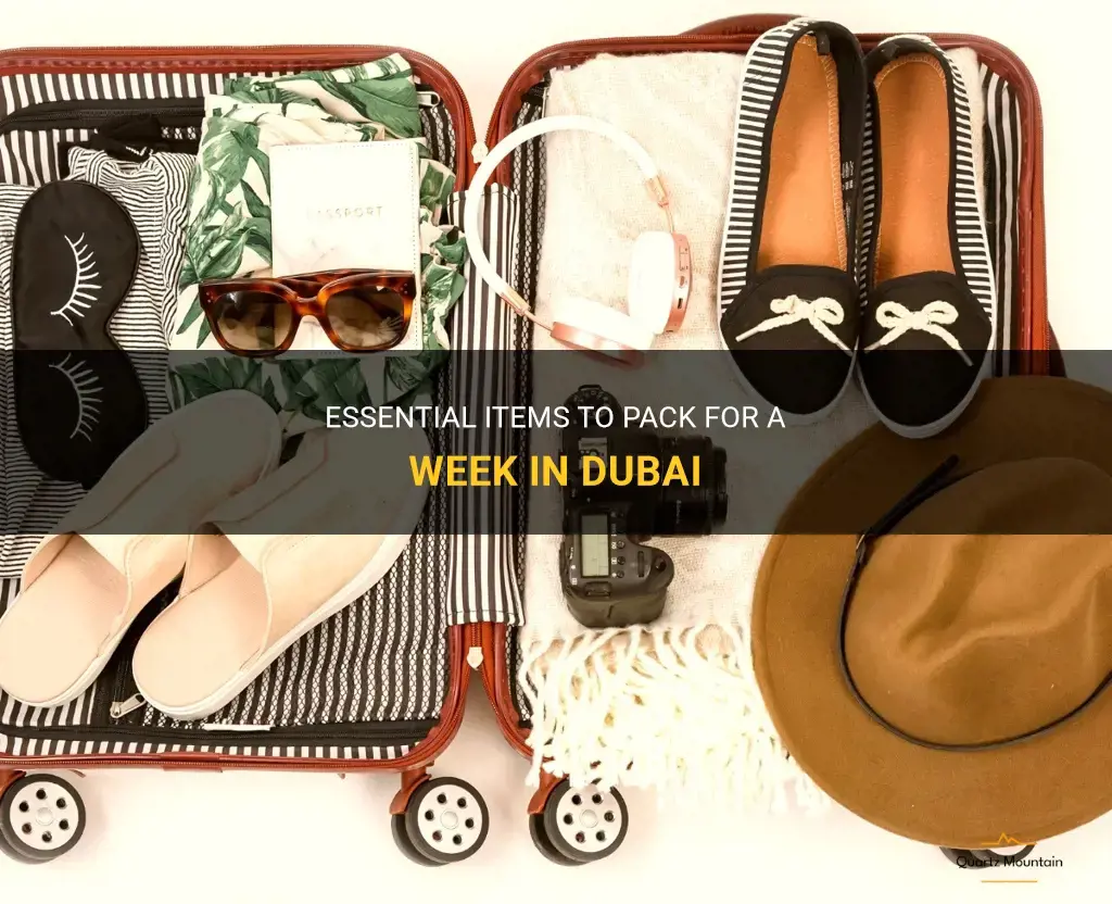 what to pack for a week in dubai