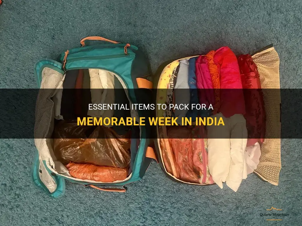 what to pack for a week in india