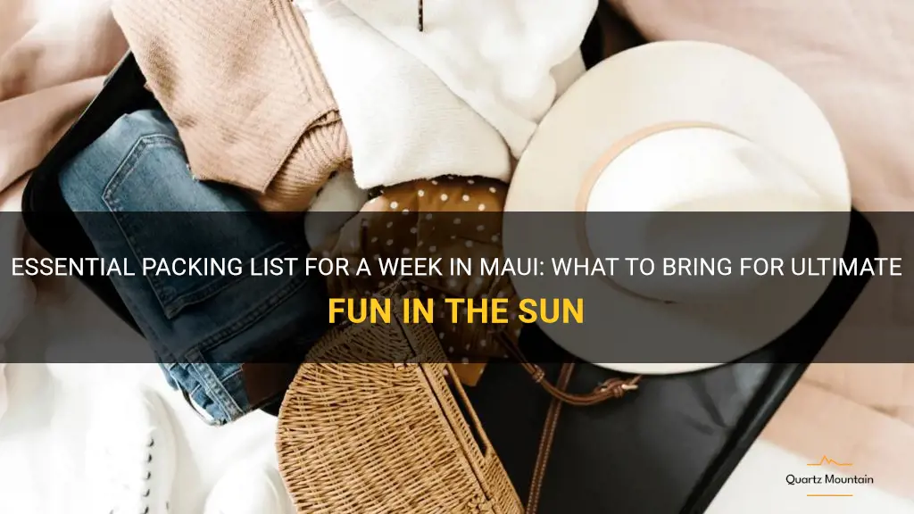 what to pack for a week in maui