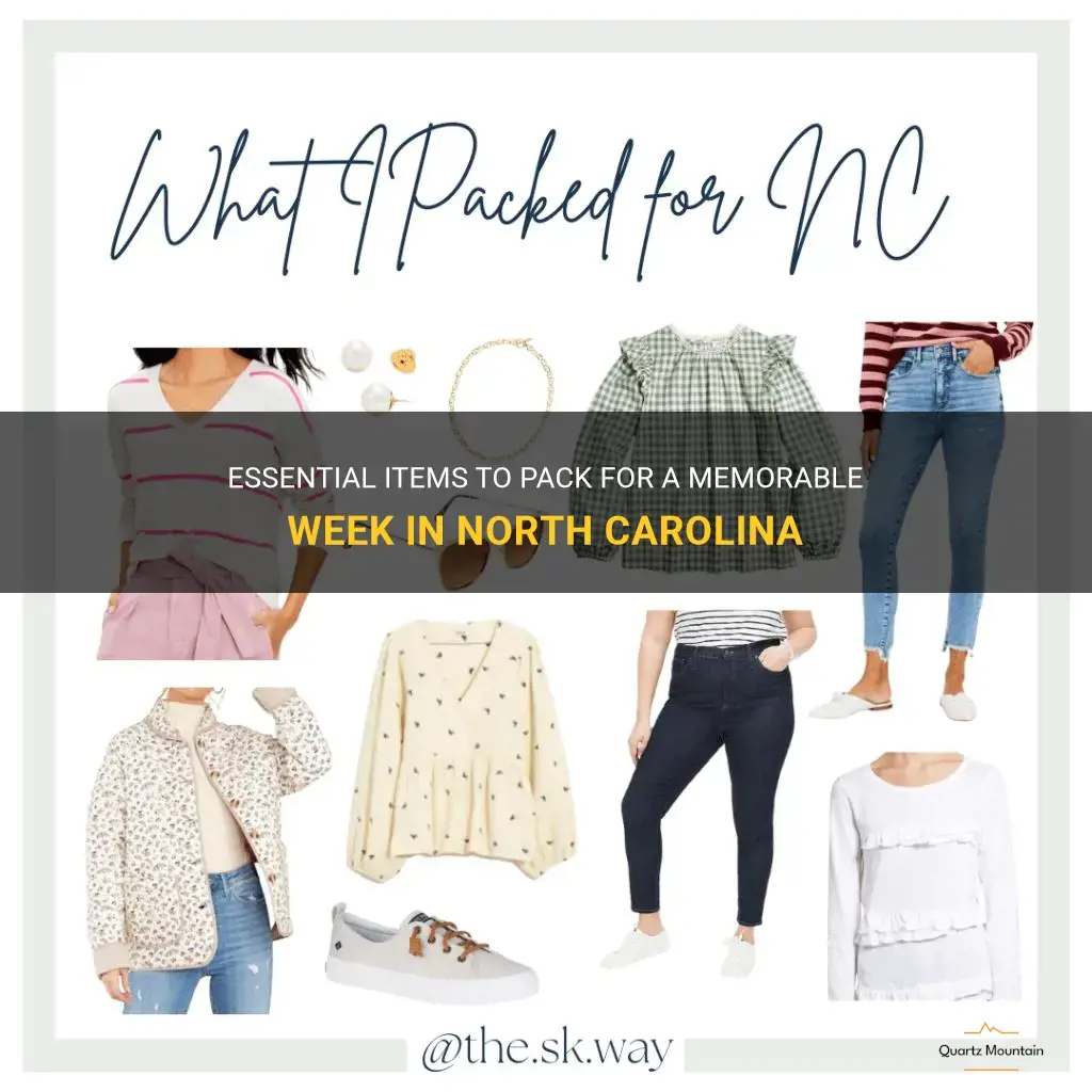 what to pack for a week in north carolina