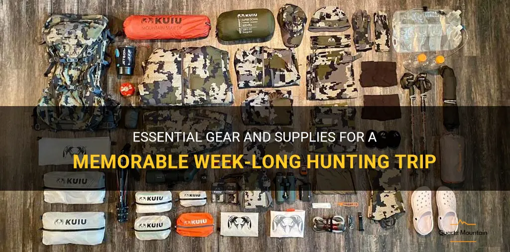 what to pack for a week long hunting trip