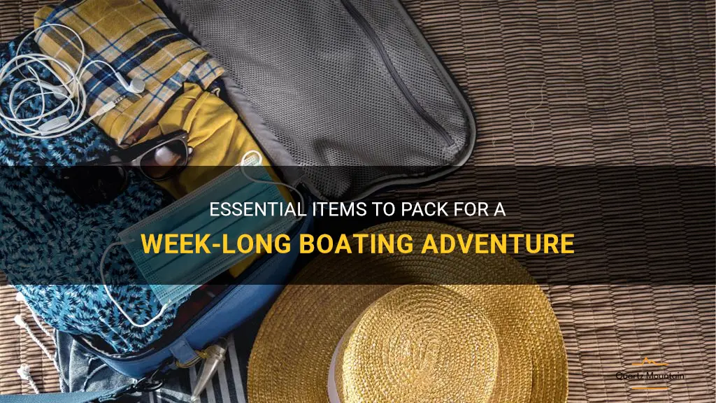 what to pack for a week on a boat