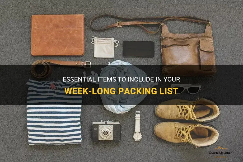 what to pack for a week