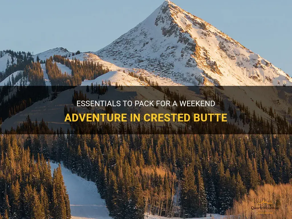 what to pack for a weekend in crested butte
