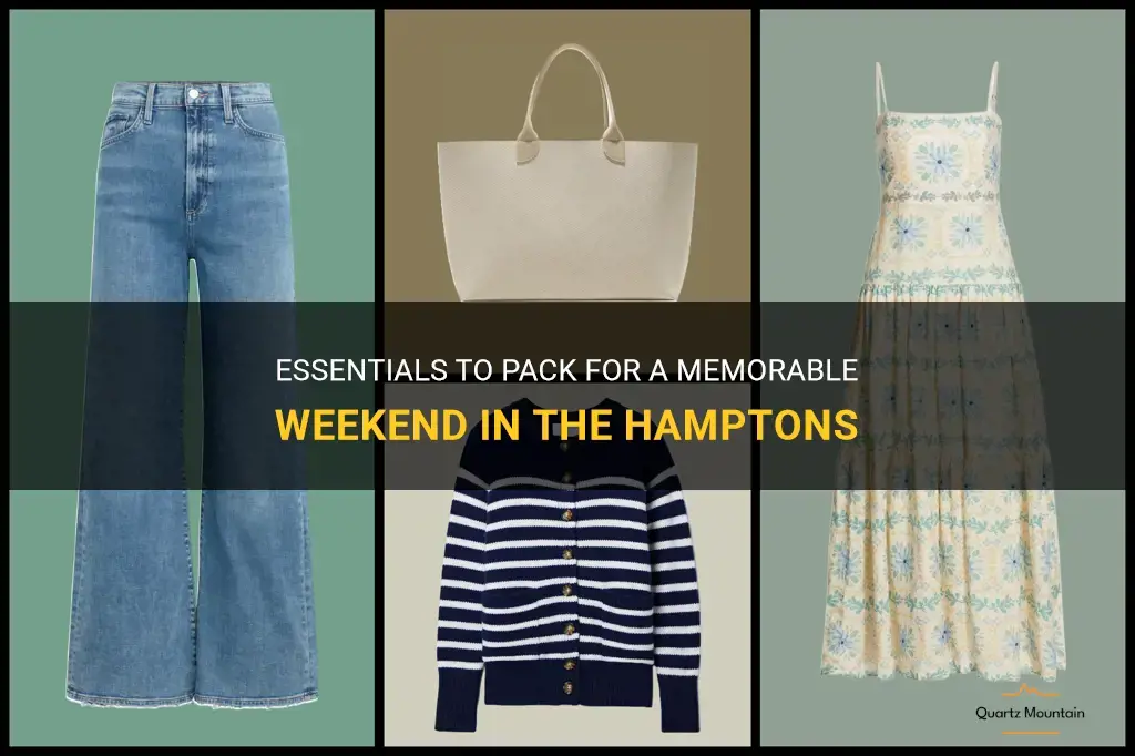 what to pack for a weekend in the hamptons