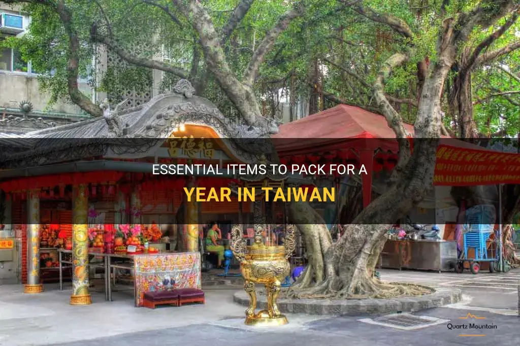 what to pack for a year in taiwan