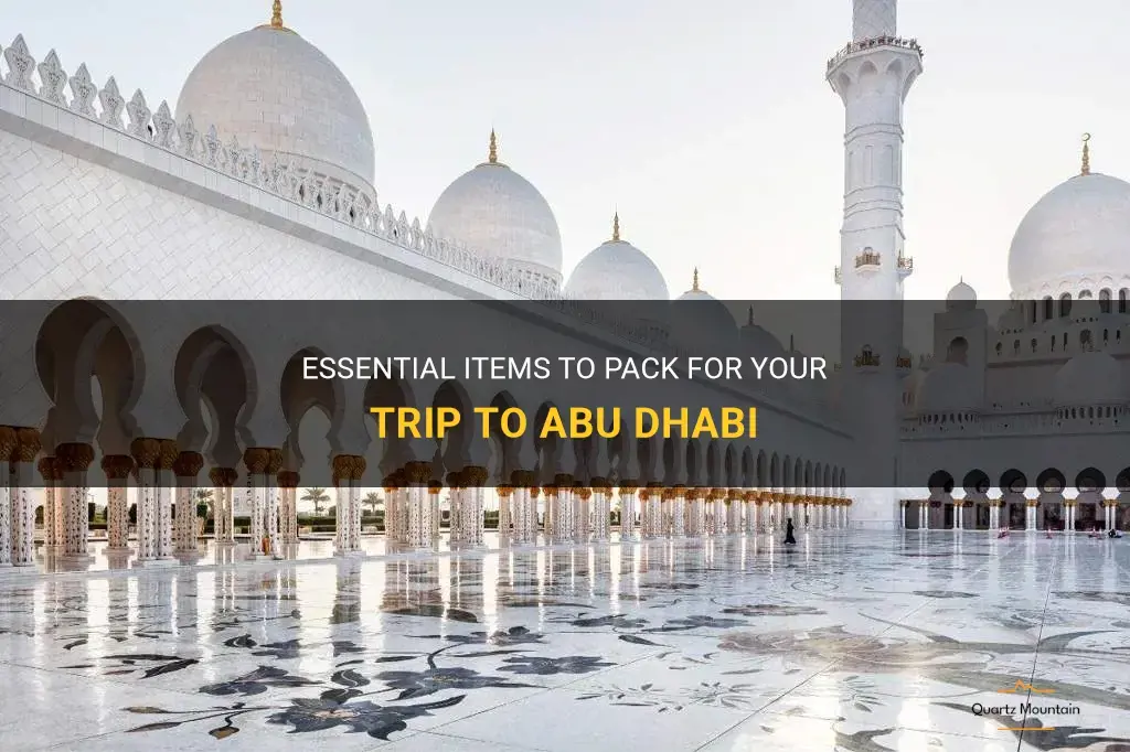 what to pack for abu dhabi