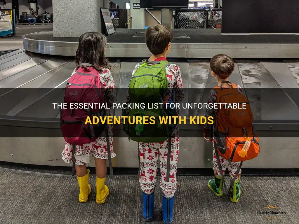 what to pack for adventures with kids