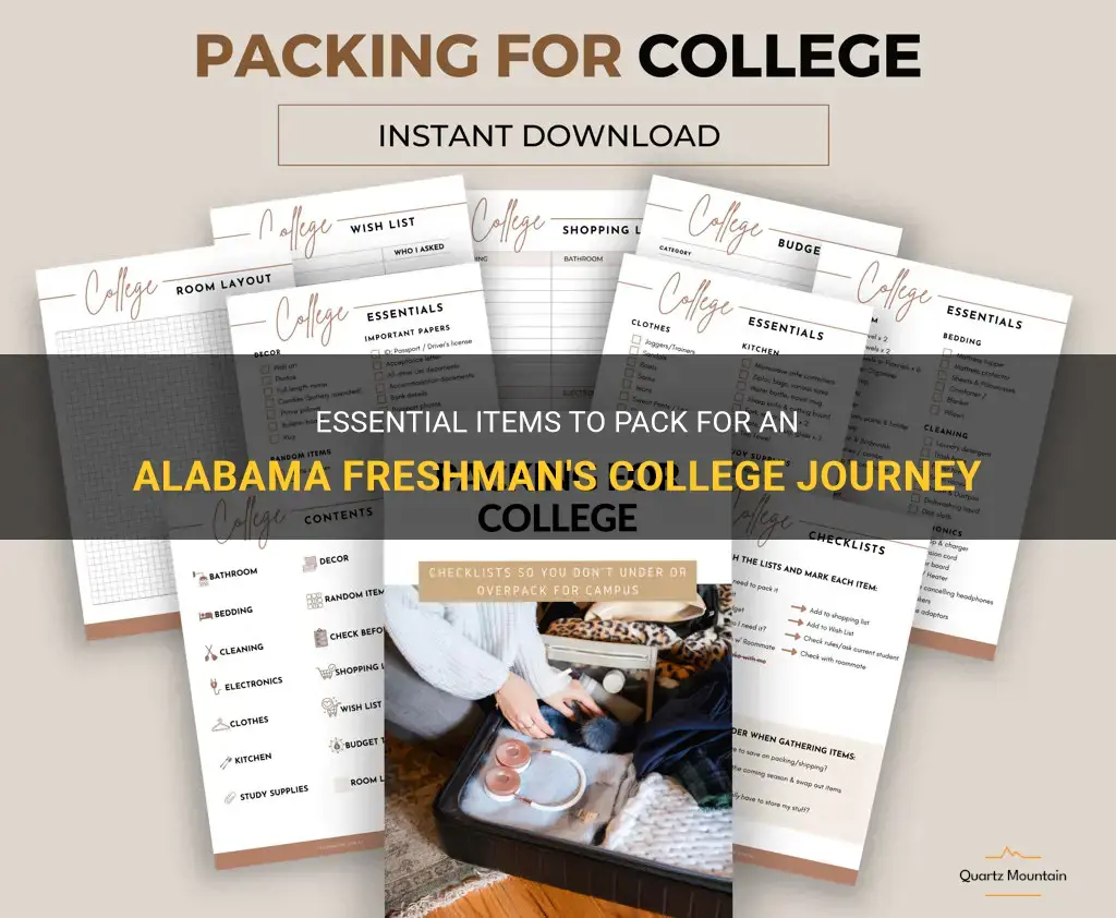 what to pack for an alabama freshman