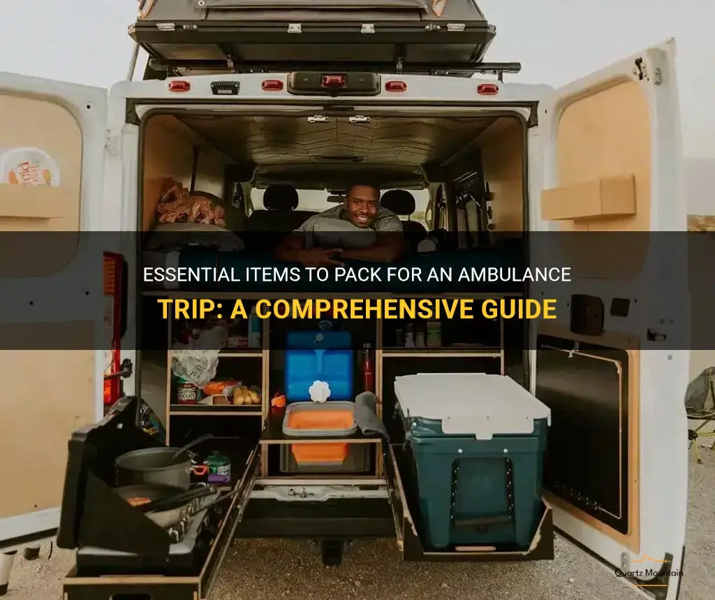 what to pack for an ambulance trip