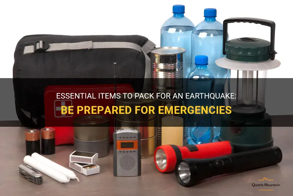 what to pack for an earthquake