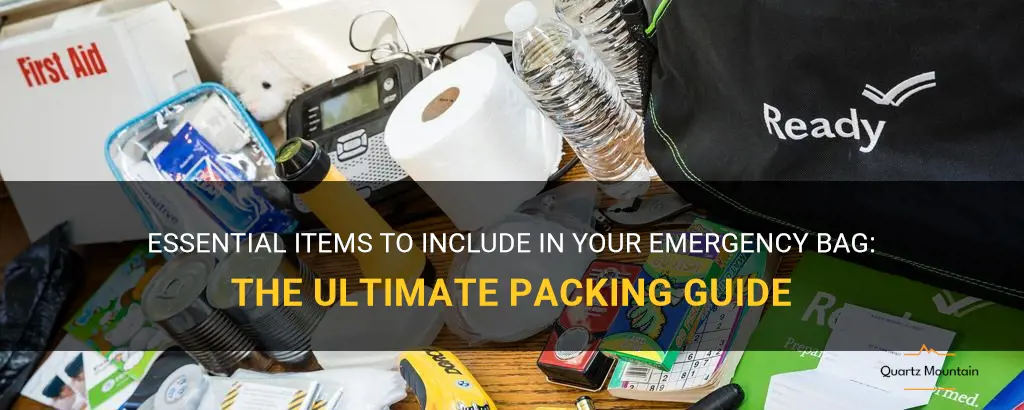 what to pack for an emergency bag