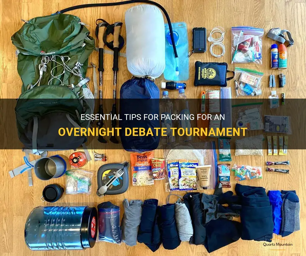 what to pack for an overnight debate tournament