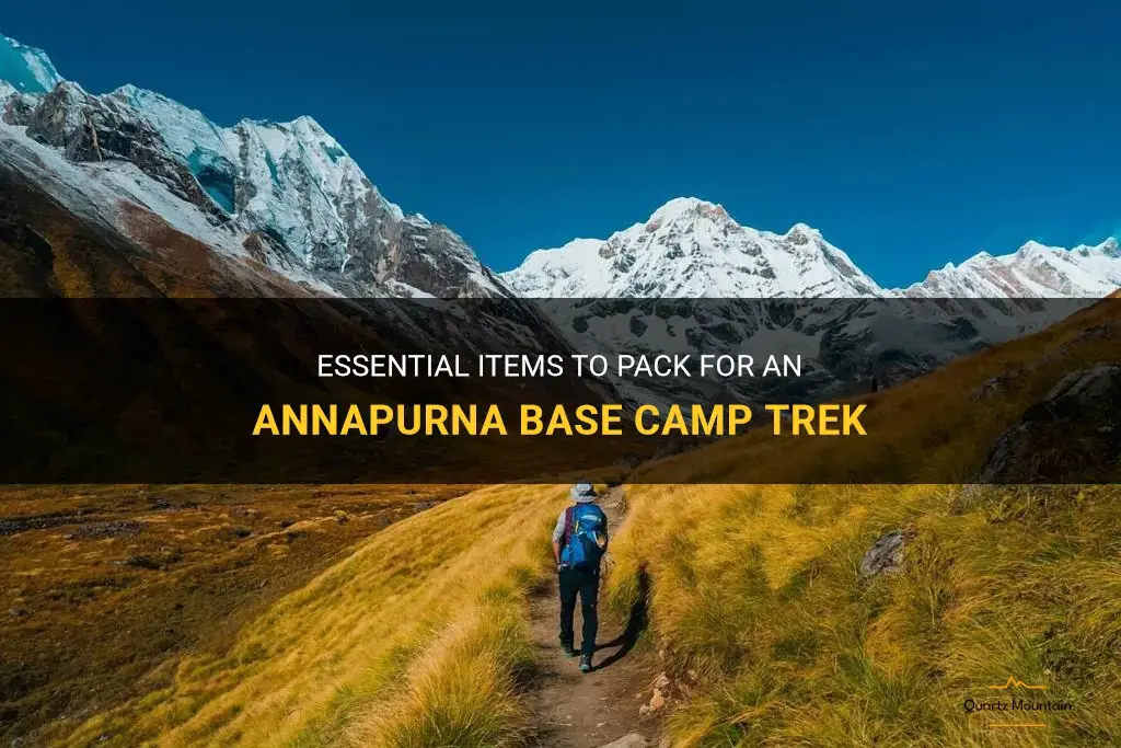 what to pack for annapurna base camp trek