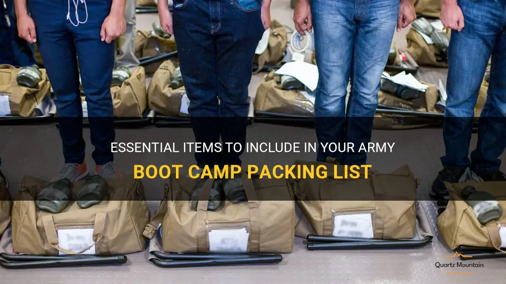 what to pack for army boot camp