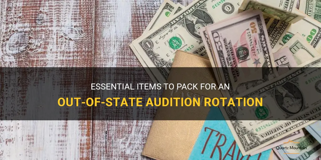 what to pack for audition rotation out of state