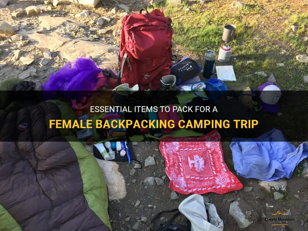 what to pack for backpacking camp trip female