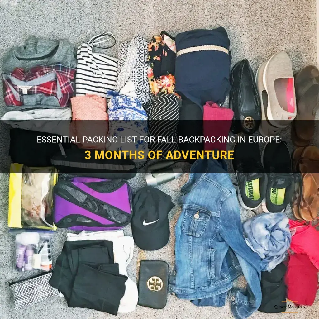 what to pack for backpacking europe for 3 months fall