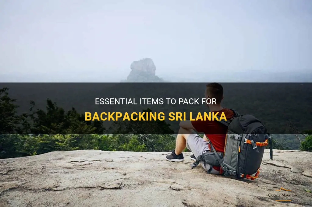 what to pack for backpacking sri lanka