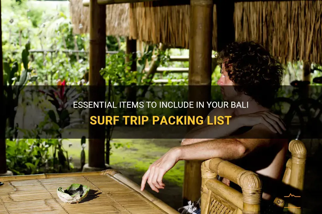 what to pack for bali surf trip
