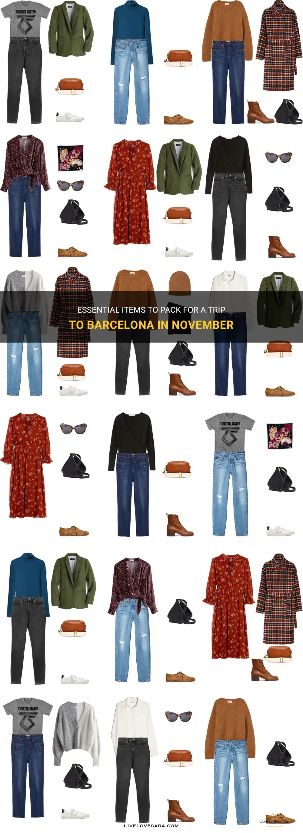 what to pack for barcelona in november