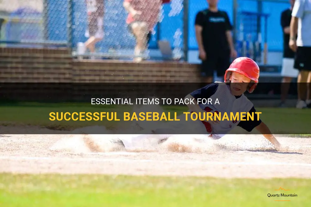 what to pack for baseball tournament