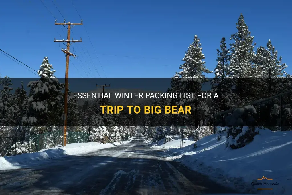 what to pack for big bear in the winter