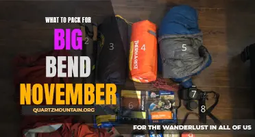 Essential Packing Tips for a Memorable November Trip to Big Bend