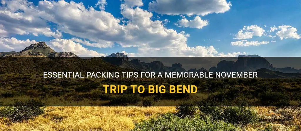 what to pack for big bend november