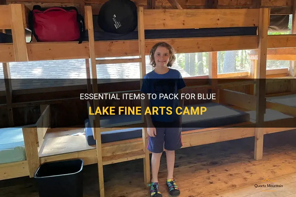 what to pack for blue lake fine arts camp