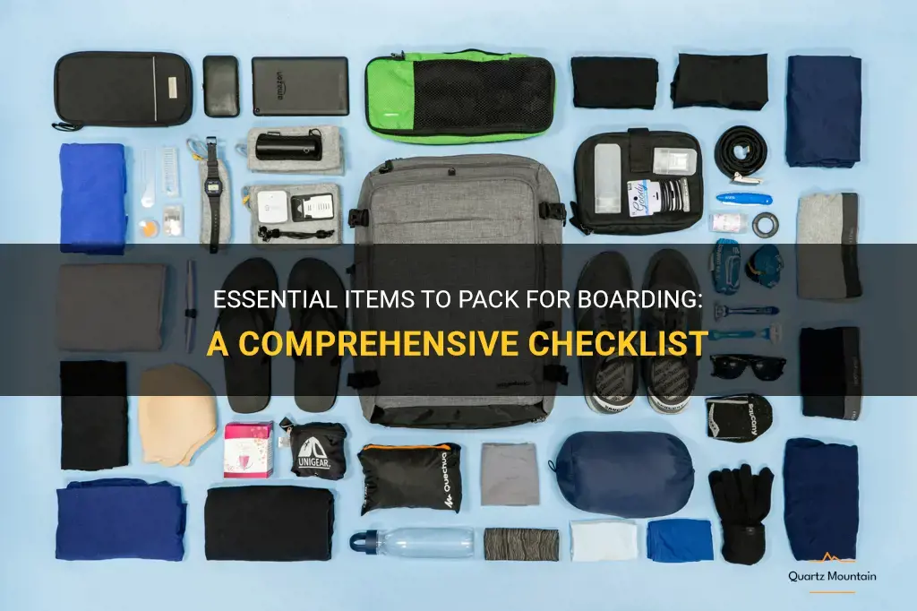 what to pack for boarding