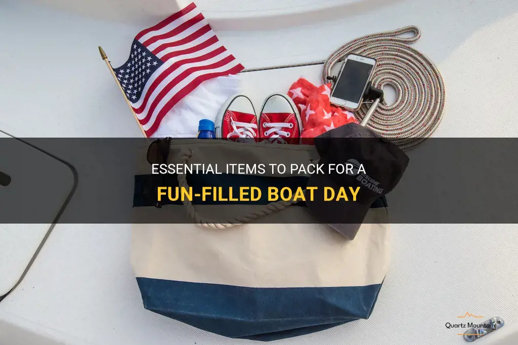 what to pack for boat day