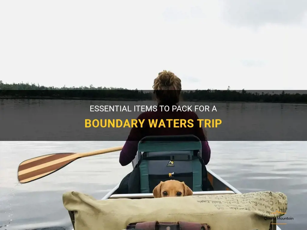 what to pack for boundary waters trip