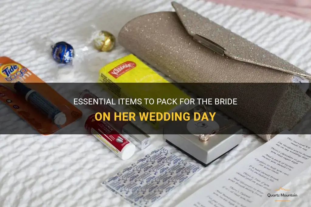 what to pack for bride on wedding day
