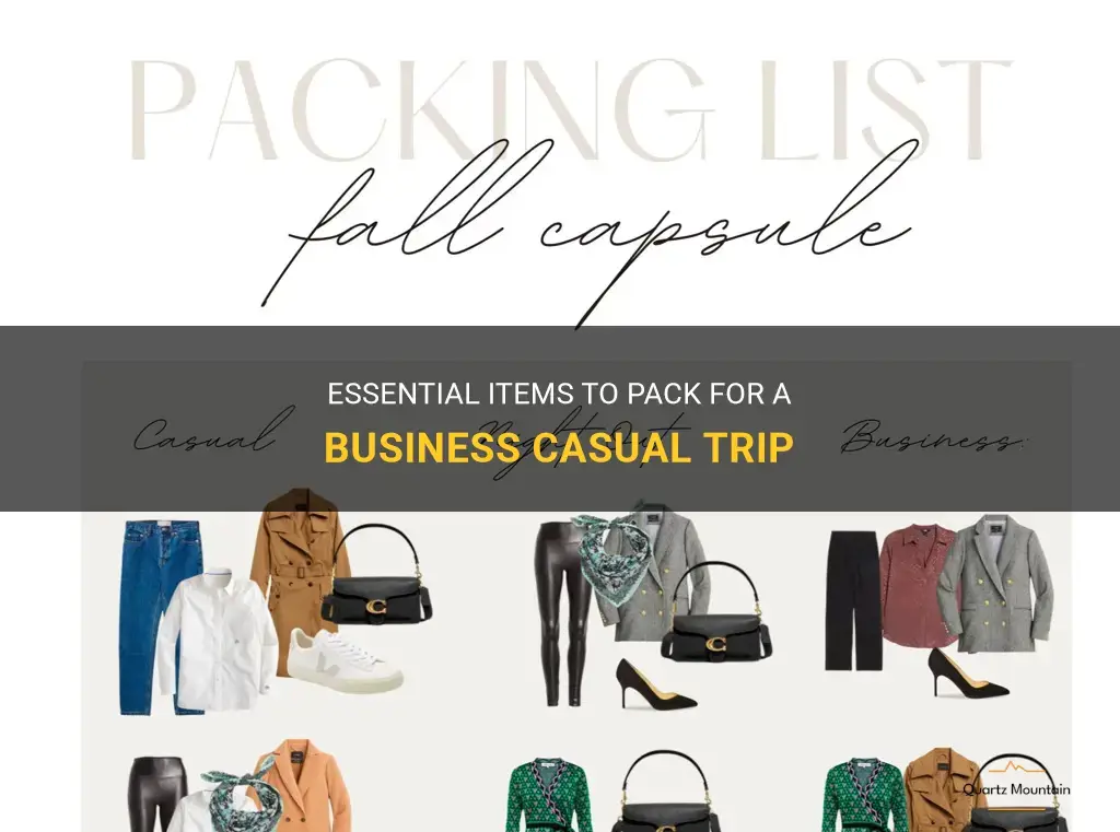 what to pack for business casual trip