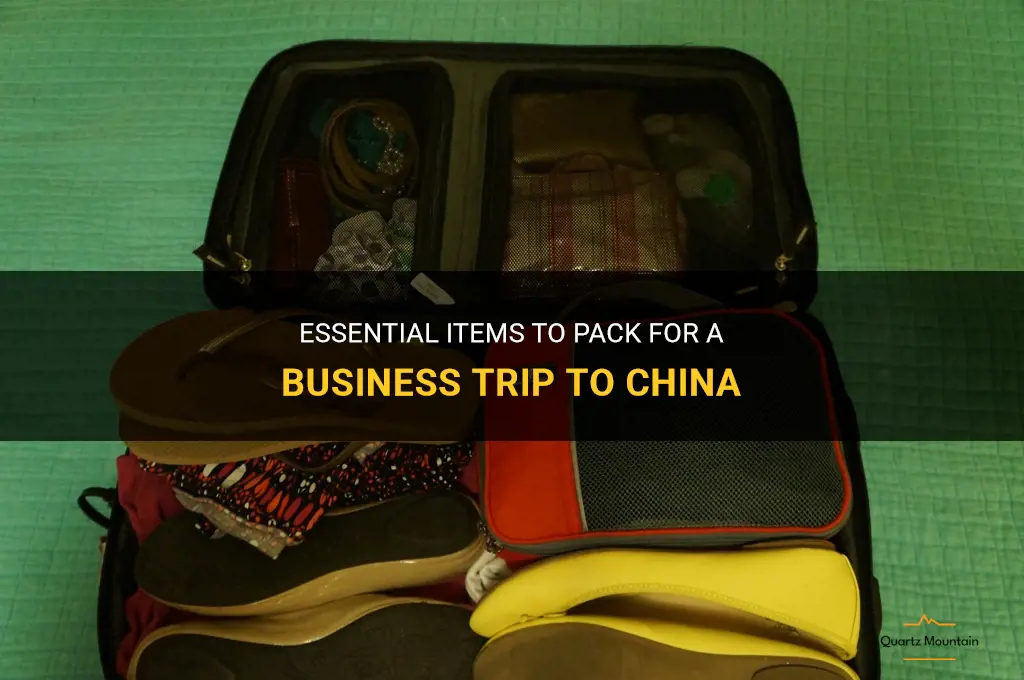 what to pack for business trip to china