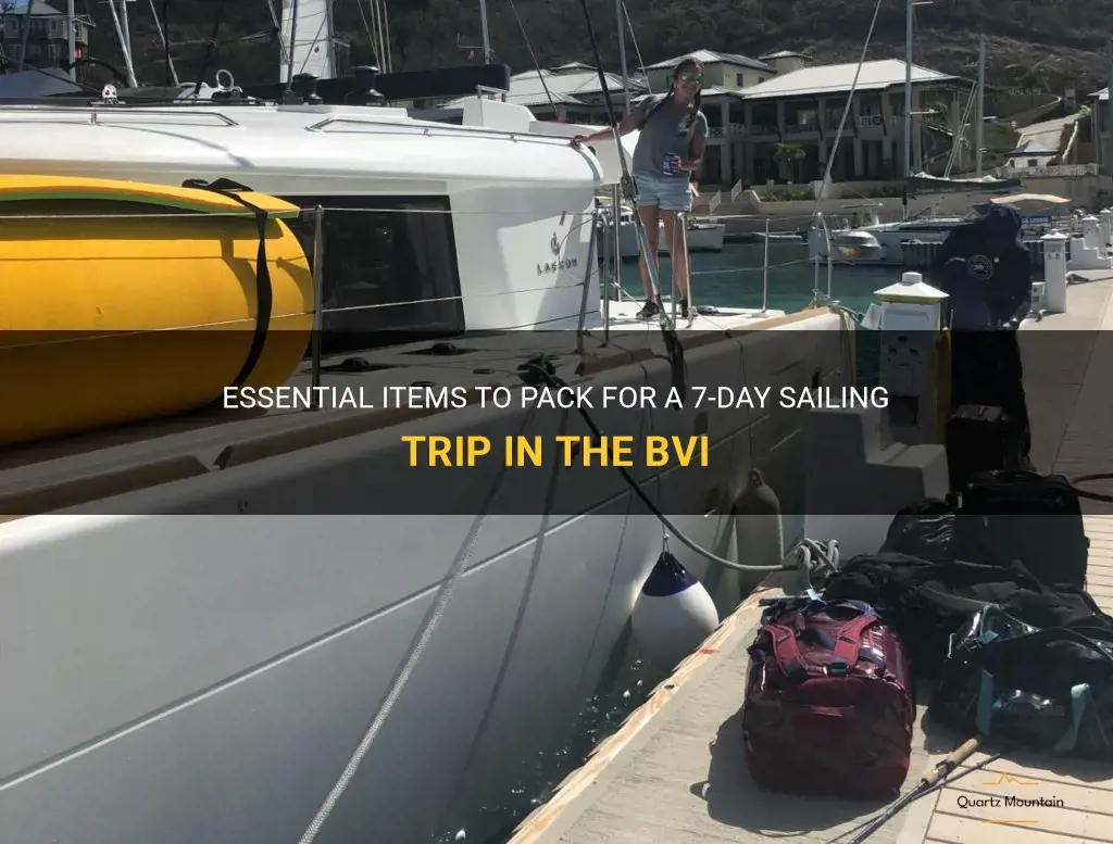 what to pack for bvi 7 day sailing trip