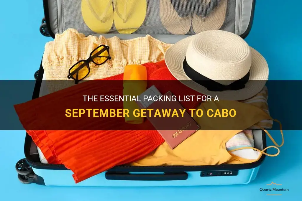what to pack for cabo in September