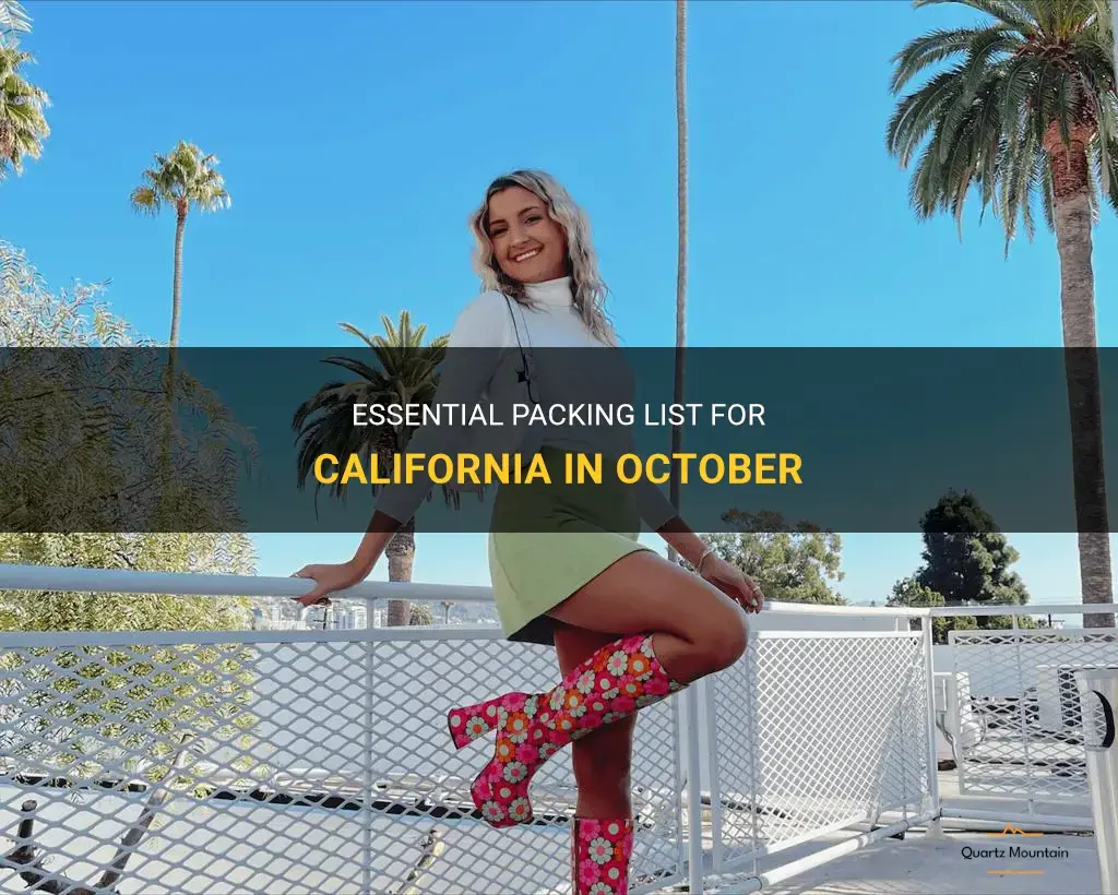 what to pack for california in October