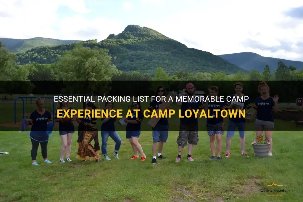 what to pack for camp loyaltown