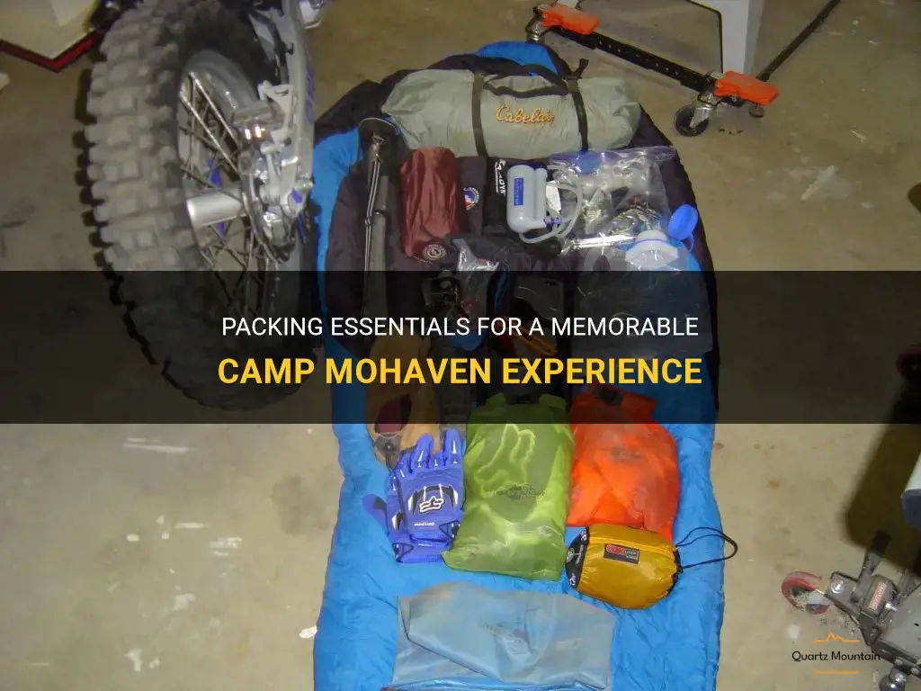 what to pack for camp mohaven
