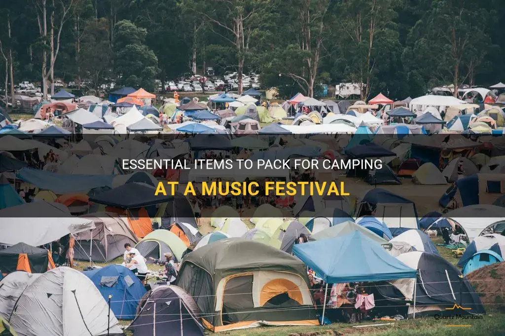 what to pack for camping at a music festival