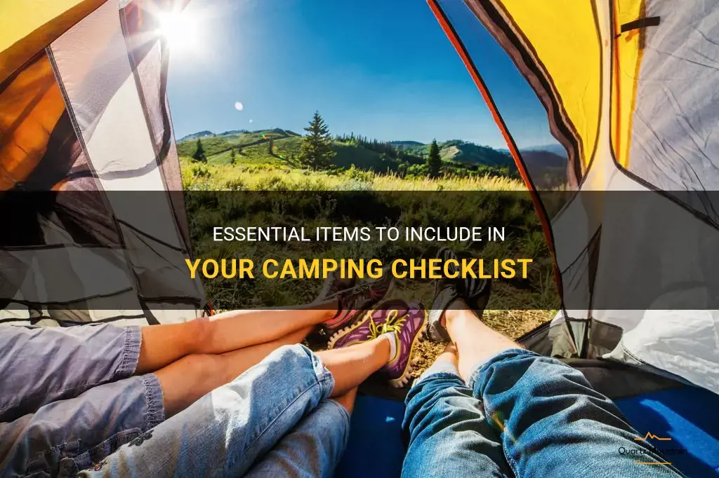 what to pack for camping checklist