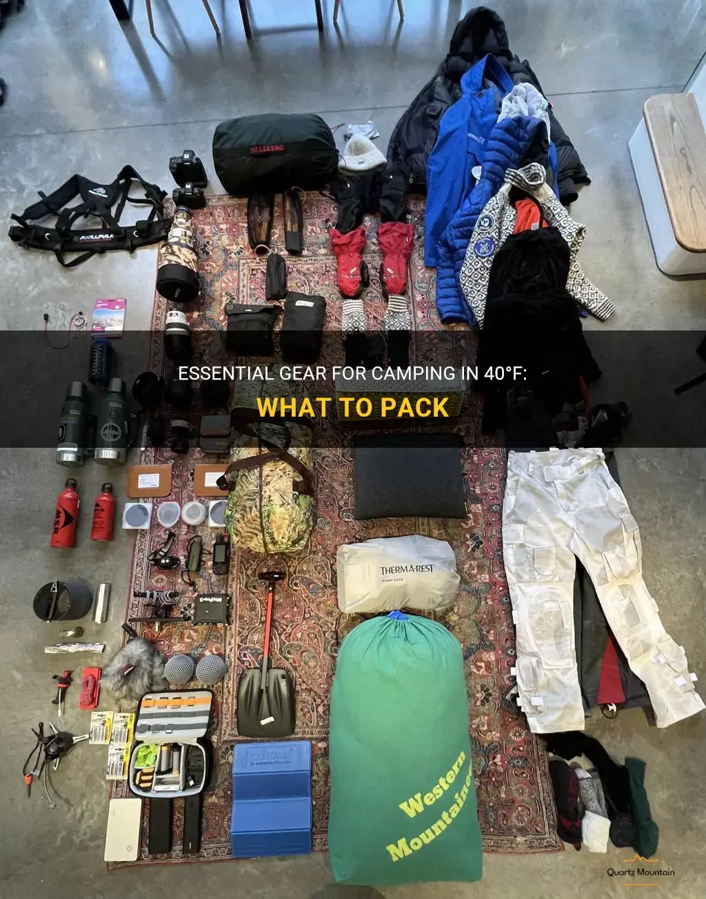 what to pack for camping in 40f