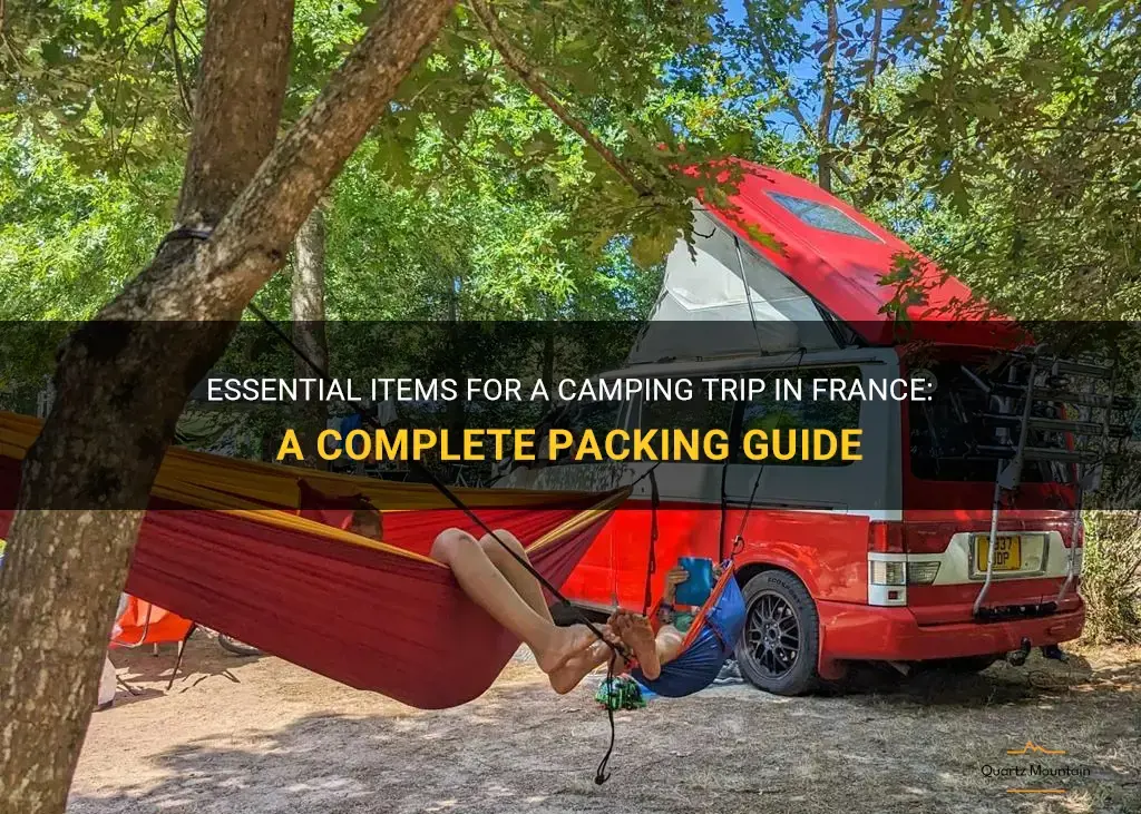 what to pack for camping in france