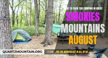 Essential Items to Pack for Camping in Great Smoky Mountains in August