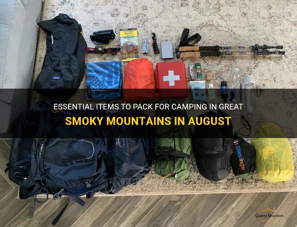 what to pack for camping in great smokies mountains august