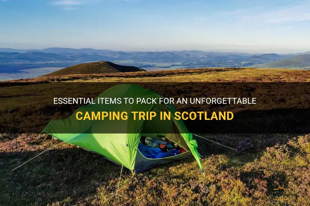 what to pack for camping in scotland